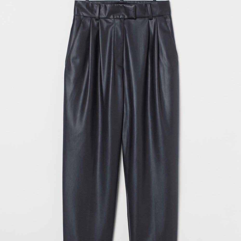 H&M Faux Leather Pants - size 12 NWT